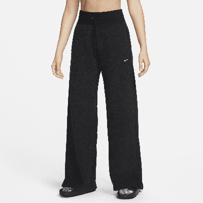 Nike Sportswear Phoenix High Waist Wide Leg Sweatpants In Black
