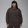 Jordan Women's  Brooklyn Fleece Crew-neck Sweatshirt (plus Size) In Brown