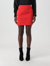 Balmain Button-embellished Wool Mini Skirt - Women's - Virgin Wool In Red