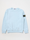Stone Island Junior Kids' Cotton Sweatshirt In Blue 2
