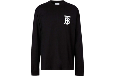 Pre-owned Burberry Logo Cotton Long Sleeve T-shirt Black