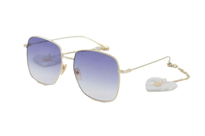 Pre-owned Gucci Square Sunglasses Gold/blue (gg1031s-004-59)