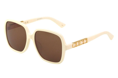 Pre-owned Gucci Square Sunglasses Ivory (gg1189sa-005-59)