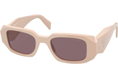Pre-owned Prada Rectangle Sunglasses Pink (pr17ws-vyj6x1-49)