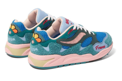 Pre-owned Saucony Grid Shadow 2 Jae Tips What's The Occasion? Wear To A Date In Blue/teal