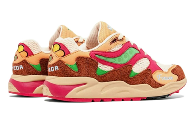 Pre-owned Saucony Grid Shadow 2 Jae Tips What's The Occasion? Wear To The Party In Beige/pink