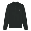 FRED PERRY LONG SLEEVED TWIN TIPPED POLO NIGHT GREEN