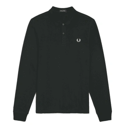 Fred Perry Long Sleeved Twin Tipped Polo Night Green