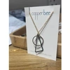 COPPER BEE JEWELLERY COPPER BEE TRIANGLE AND CIRCLE PENDANT NECKLACE