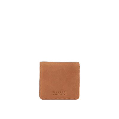 O My Bag Alex Wild Oak Fold Over Soft Grain Leather Wallet In Brown