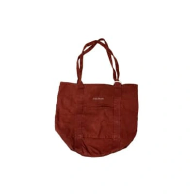 Craie Studio Small Henna Cotton Shopping Bag In Terracotta