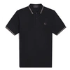 FRED PERRY REISSUES ORIGINAL TWIN TIPPED POLO BLACK, OATMEAL & WHISKY BROWN