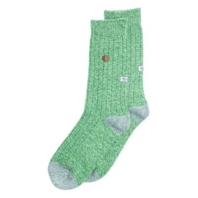 Alfredo Gonzales Green And Grey Wool Socks