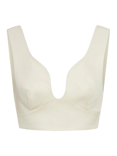 Jil Sander Bra With Low Neckline In Nude & Neutrals