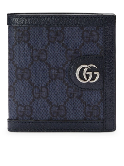 Gucci Gg Supreme Ophidia Wallet In Blue