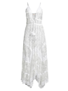 Ramy Brook Women's Austyn Sheer Lace Maxi Dress In White Printed Lac