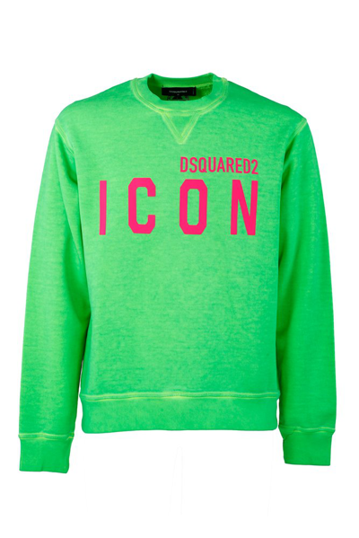 Dsquared2 Logo Printed Crewneck Sweatshirt In Green