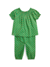 POLO RALPH LAUREN BABY GIRL'S FLORAL TOP & trousers SET