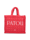 PATOU PATOU LOGO EMBROIDERED QUILTED TOP HANDLE BAG