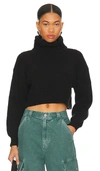 More To Come Sloane Turtleneck Sweater In Black