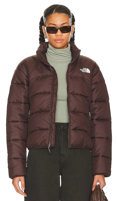 The North Face Burgundy 2000 Puffer Jacket In I0i Coal Brown