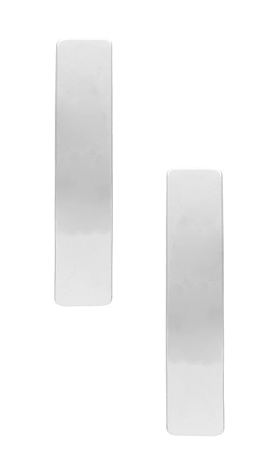 Ettika Single Bar Metal Earrings In Grey