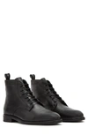 Allsaints Drago Combat Boot In Black Satin