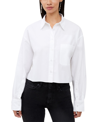 FRENCH CONNECTION WOMEN'S ALISSA COTTON CROPPED SHIRT