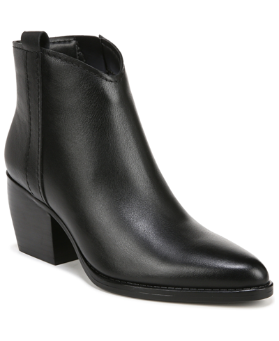 Naturalizer Fairmont Western Booties In Black Leather