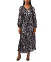 MSK WOMEN'S PRINTED BELTED MAXI DRESS