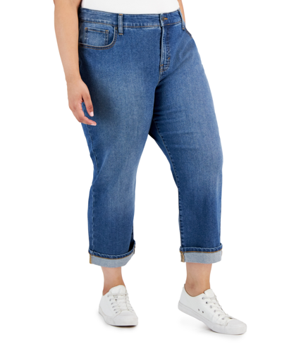 Style & Co Plus Size Mid-rise Curvy Capri Jeans, Created For Macy's In The End