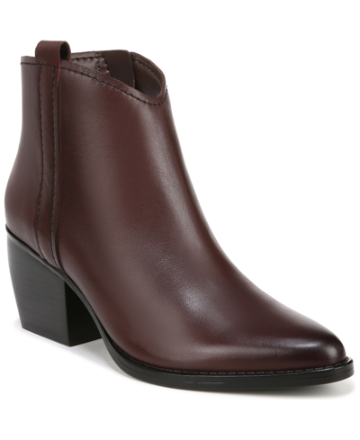 Naturalizer Fairmont Western Booties In Chocolate Leather