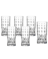 Lorren Home Trends Marilyn Set Of 6 High Ball In Clear