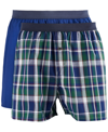 CLUB ROOM MEN'S 2-PK. PATTERNED & SOLID BOXER SHORTS, CREATED FOR MACY'S
