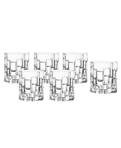 Lorren Home Trends Etna Set Of 6 Double Old Fashion (dof) In Clear