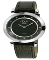 Gv2 By Gevril Women's Lombardy Black Leather Watch 36mm In Black