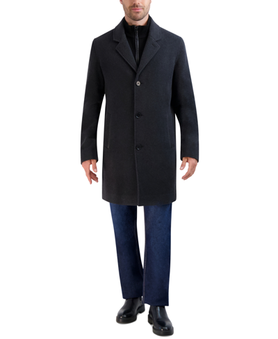 Cole Haan Men's Plush Topper Car Coat In Charcoal