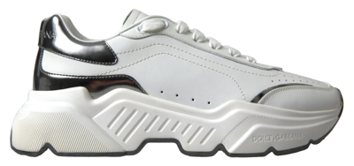Dolce & Gabbana Daymaster Leather Sneakers In White