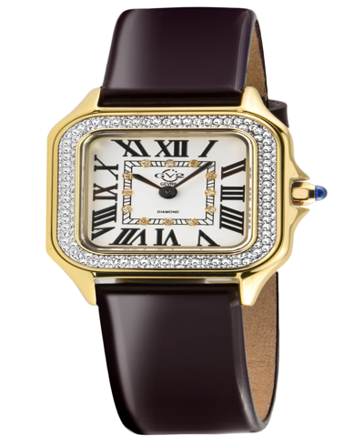 Gv2 By Gevril Women's Milan Brown Leather Watch 27.5mm