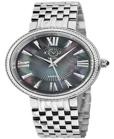 Gv2 By Gevril Women's Genoa Silver-tone Stainless Steel Watch 36mm