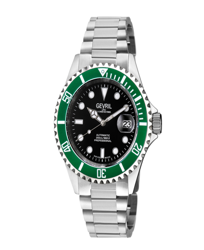 Gevril Men's Wall Street Silver-tone Stainless Steel Watch 43mm