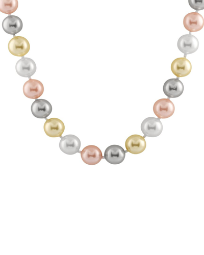 Splendid Pearls Silver 12-13mm Shell Pearl Necklace