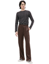 MARINE SERRE BROWN MOON DIAMANT TROUSERS