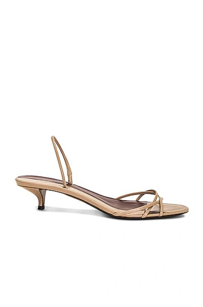 The Row 35mm Harlow Leather Sandals In Hemp