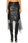 HELMUT LANG LEATHER LACE SKIRT