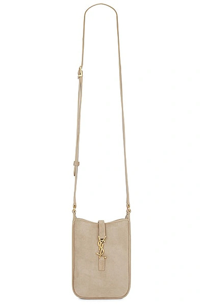 Saint Laurent Mini Le 5 A 7 Mini Vertical Bag In Neutral