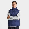 Nike Men's Sportswear Club Primaloft Water-repellent Puffer Vest In Midnight Navy/white