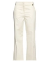 Twinset Woman Pants Ivory Size 4 Cotton, Modal, Elastane In White