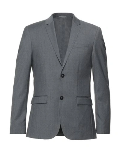 Calvin Klein Man Blazer Grey Size 46 Wool In Gray