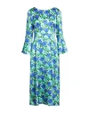 P.a.r.o.s.h P. A.r. O.s. H. Woman Midi Dress Blue Size S Silk, Elastane In Blue